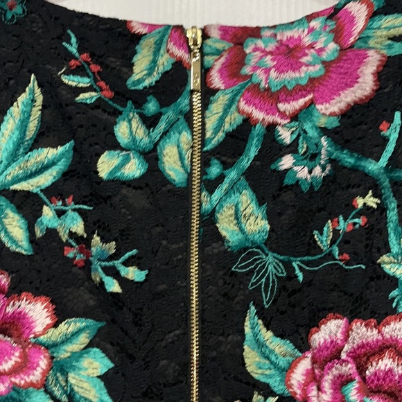 Eliza J Black Embroidered Floral Sheath Dress Size 6 - Picture 13 of 16